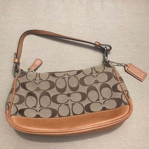 Vintage Coach Logo Canvas Mini Bag